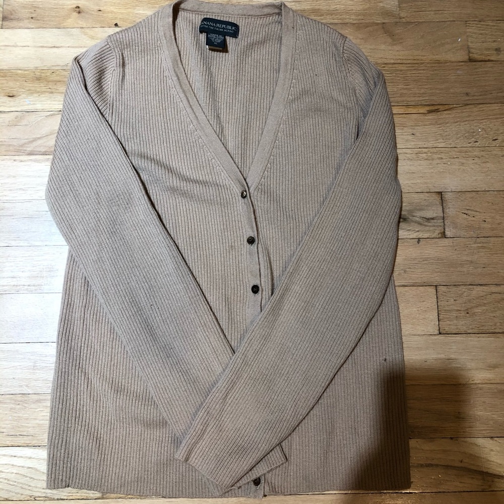 Banana republic tan cardigan